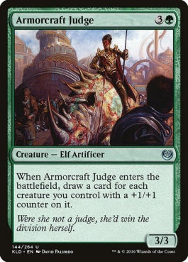 naokuroshop MTG [KLD][144][緑][U][EN][鎧作りの審判者/Armorcraft Judge] NM