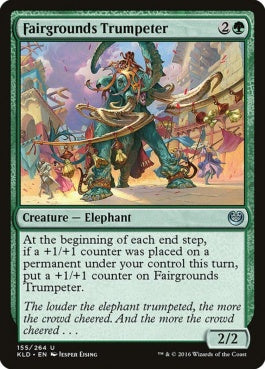 naokuroshop MTG [KLD][155][緑][U][EN][博覧会場の吠え象/Fairgrounds Trumpeter] NM