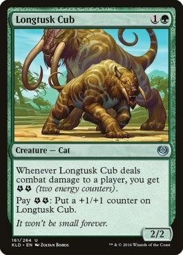 naokuroshop MTG [KLD][161][緑][U][EN][牙長獣の仔/Longtusk Cub] NM