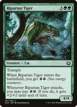 naokuroshop MTG [KLD][167][緑][C][EN][水辺の虎/Riparian Tiger] NM