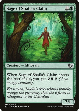 naokuroshop MTG [KLD][168][緑][C][EN][シャイラ専有地の賢者/Sage of Shaila's Claim] NM