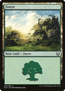 naokuroshop MTG [KLD][263][土地][C][EN][森/Forest] NM