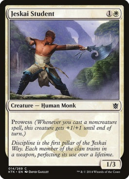 naokuroshop MTG [KTK][014][白][C][EN][ジェスカイの学徒/Jeskai Student] NM