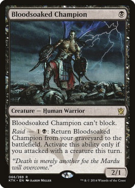 naokuroshop MTG [KTK][066][黒][R][EN][血に染まりし勇者/Bloodsoaked Champion] NM