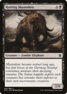 naokuroshop MTG [KTK][087][黒][C][EN][朽ちゆくマストドン/Rotting Mastodon] NM