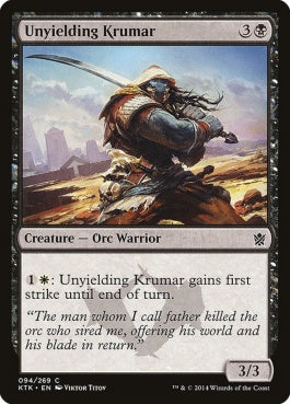 naokuroshop MTG [KTK][094][黒][C][EN][不撓のクルーマ/Unyielding Krumar] NM