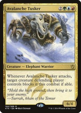 naokuroshop MTG [KTK][166][多][R][EN][なだれの大牙獣/Avalanche Tusker] NM