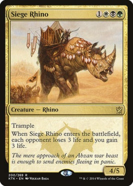 naokuroshop MTG [KTK][200][多][R][EN][包囲サイ/Siege Rhino] NM