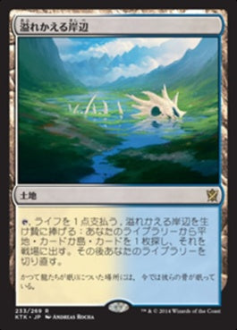 naokuroshop MTG [KTK][233][土地][R][JP][溢れかえる岸辺/Flooded Strand] NM