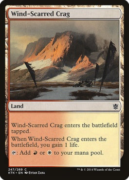 naokuroshop MTG [KTK][247][土地][C][EN][風に削られた岩山/Wind-Scarred Crag] NM