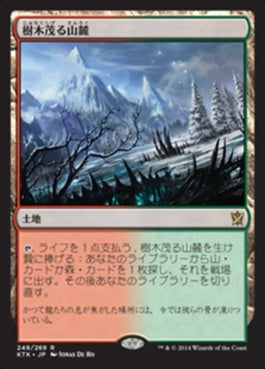 naokuroshop MTG [KTK][249][土地][R][JP][樹木茂る山麓/Wooded Foothills] NM