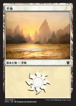 naokuroshop MTG [KTK][253][土地][C][JP][平地/Plains] NM