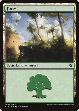 naokuroshop MTG [KTK][266][土地][C][EN][森/Forest] NM