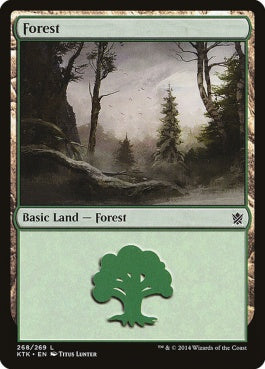 naokuroshop MTG [KTK][268][土地][C][EN][森/Forest] NM