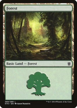 naokuroshop MTG [KTK][269][土地][C][EN][森/Forest] NM