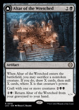 naokuroshop MTG [LCC][0010][黒][R][EN][おぞましきものの祭壇/Altar of the Wretched]（foil） NM