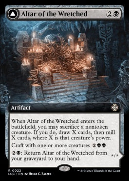 naokuroshop MTG [LCC][0022][黒][R][EN][おぞましきものの祭壇/Altar of the Wretched]（foil） NM