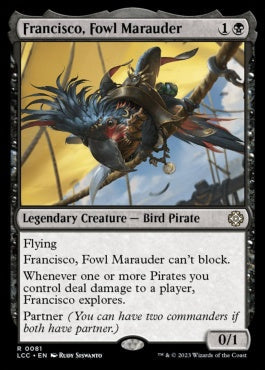 naokuroshop MTG [LCC][0081][黒][R][EN][鸚鵡の匪賊、フランシスコ/Francisco, Fowl Marauder] NM