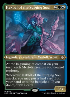 naokuroshop MTG [LCC][0123][多][M][EN][うねる魂のハクバル/Hakbal of the Surging Soul]（掲示用カード） NM