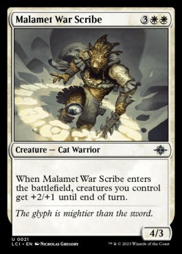 naokuroshop MTG [LCI][0021][白][U][EN][マラメトの戦争書記官/Malamet War Scribe]（foil） NM