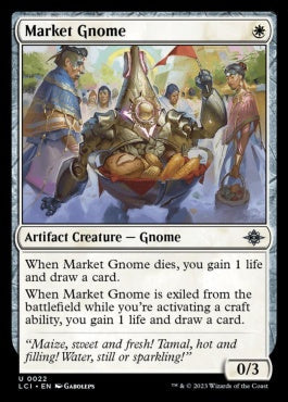 naokuroshop MTG [LCI][0022][白][U][EN][市場のノーム/Market Gnome]（foil） NM