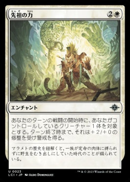 naokuroshop MTG [LCI][0023][白][U][JP][先祖の力/Might of the Ancestors]（foil） NM