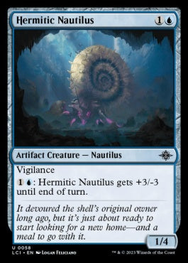 naokuroshop MTG [LCI][0058][青][U][EN][隠遁のオウムガイ/Hermitic Nautilus] NM