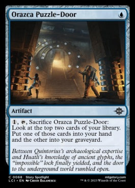 naokuroshop MTG [LCI][0068][青][C][EN][オラーズカの細工扉/Orazca Puzzle-Door]（foil） NM