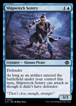 naokuroshop MTG [LCI][0075][青][C][EN][難破船の歩哨/Shipwreck Sentry] NM