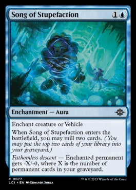 naokuroshop MTG [LCI][0077][青][C][EN][麻痺の歌/Song of Stupefaction]（foil） NM