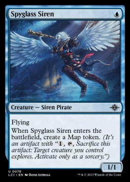 naokuroshop MTG [LCI][0078][青][U][EN][遠眼鏡のセイレーン/Spyglass Siren]（foil） NM