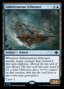 naokuroshop MTG [LCI][0080][青][R][EN][地底のスクーナー船/Subterranean Schooner]（foil） NM