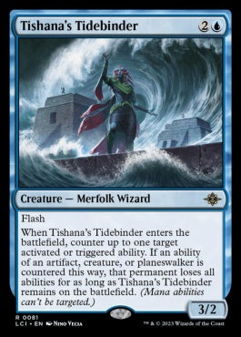 naokuroshop MTG [LCI][0081][青][R][EN][ティシャーナの潮縛り/Tishana's Tidebinder]（foil） NM