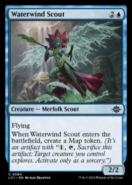 naokuroshop MTG [LCI][0084][青][C][EN][水巻きの偵察/Waterwind Scout]（foil） NM