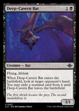 naokuroshop MTG [LCI][0102][黒][U][EN][大洞窟のコウモリ/Deep-Cavern Bat] NM