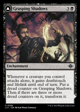 naokuroshop MTG [LCI][0108][黒][U][EN][絡みつく影/Grasping Shadows]（foil） NM