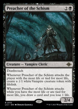 naokuroshop MTG [LCI][0113][黒][R][EN][分派の説教者/Preacher of the Schism]（foil） NM