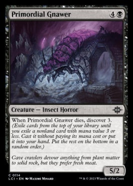 naokuroshop MTG [LCI][0114][黒][C][EN][始源の齧り虫/Primordial Gnawer]（foil） NM