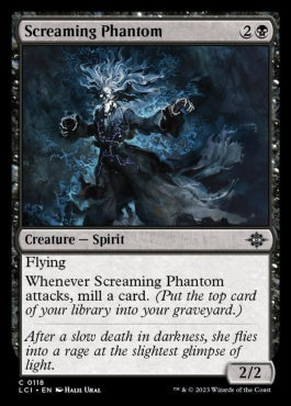 naokuroshop MTG [LCI][0118][黒][C][EN][泣き叫ぶ幻影/Screaming Phantom]（foil） NM