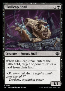 naokuroshop MTG [LCI][0119][黒][C][EN][頭蓋マイマイ/Skullcap Snail]（foil） NM