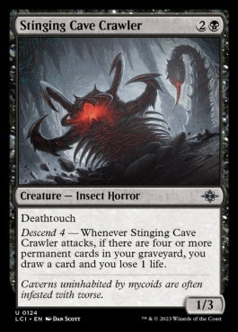 naokuroshop MTG [LCI][0124][黒][U][EN][洞窟を這い刺すもの/Stinging Cave Crawler] NM