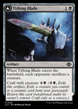 naokuroshop MTG [LCI][0128][黒][C][EN][税血の刃/Tithing Blade]（foil） NM