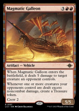 naokuroshop MTG [LCI][0157][赤][R][EN][マグマ用ガレオン船/Magmatic Galleon] NM