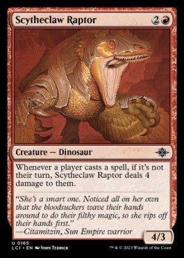 naokuroshop MTG [LCI][0165][赤][U][EN][鎌爪の猛竜/Scytheclaw Raptor]（foil） NM