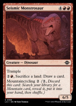 naokuroshop MTG [LCI][0166][赤][C][EN][地鳴りのモンストロサウルス/Seismic Monstrosaur]（foil） NM