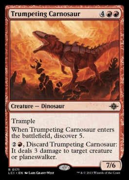 naokuroshop MTG [LCI][0171][赤][R][EN][嘶くカルノサウルス/Trumpeting Carnosaur] NM