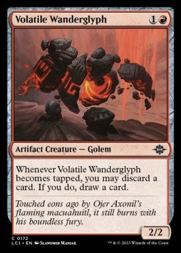 naokuroshop MTG [LCI][0172][赤][C][EN][怒りっぽい歩く彫像/Volatile Wanderglyph]（foil） NM