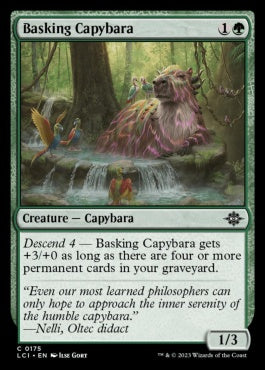 naokuroshop MTG [LCI][0175][緑][C][EN][日を浴びるカピバラ/Basking Capybara]（foil） NM