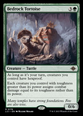 naokuroshop MTG [LCI][0176][緑][R][EN][床岩の亀/Bedrock Tortoise]（foil） NM