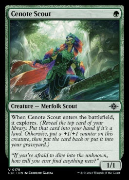 naokuroshop MTG [LCI][0178][緑][U][EN][陥没穴の偵察/Cenote Scout]（foil） NM